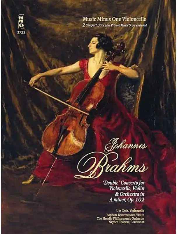 Akční Cena Johannes Brahms Double Concerto for Violoncello, Violin & Orchestra in A minor, Op. 102 (noty na violoncello, housle) (+audio)