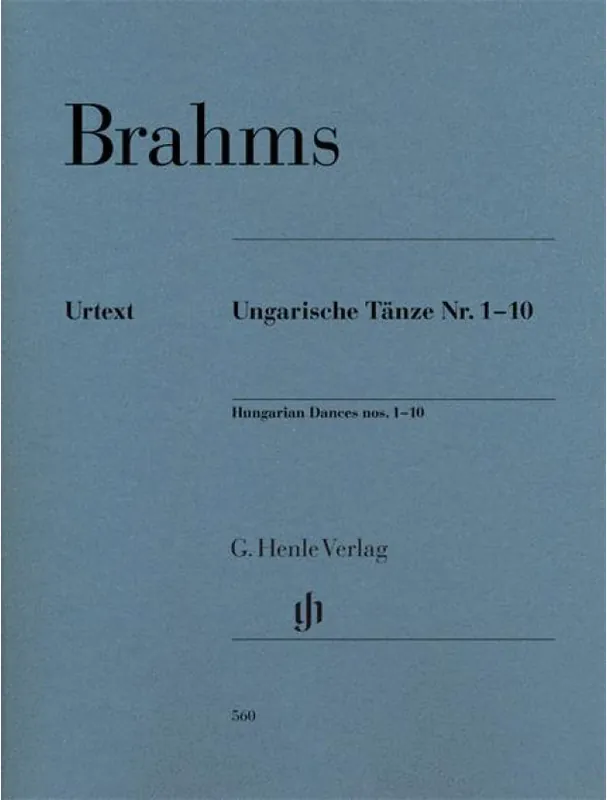 Johannes Brahms Hungarian Dances Nos. 1-10 (noty na klavír) Značkový