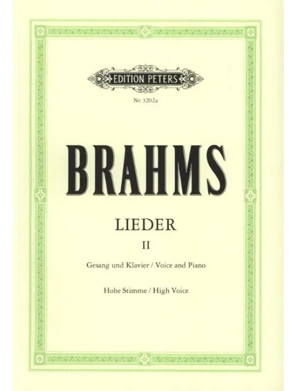 Jen Po Omezenou Doba Johannes Brahms Lieder 2 - High Voice (noty na klavír, zpěv)