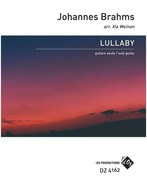 Sezónní Sleva Johannes Brahms Lullaby (noty na kytaru)
