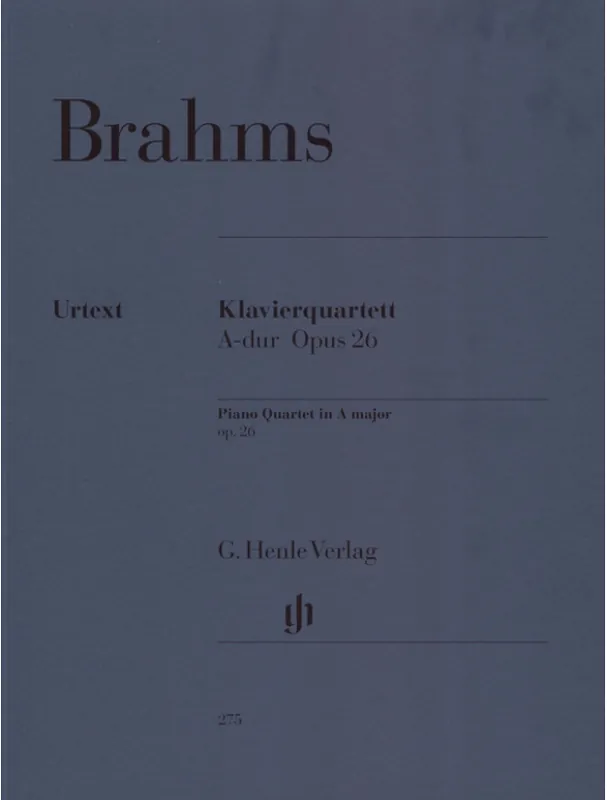 Johannes Brahms Piano Quartet In A major Op.26 (noty na housle, violu, violoncello, klavír) Novinka