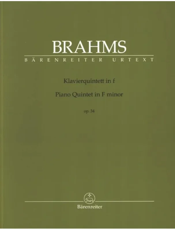 Johannes Brahms Piano Quintet in F minor op. 34 (noty pro smyčcový kvartet, klavír, party, partitura) Kup Teď