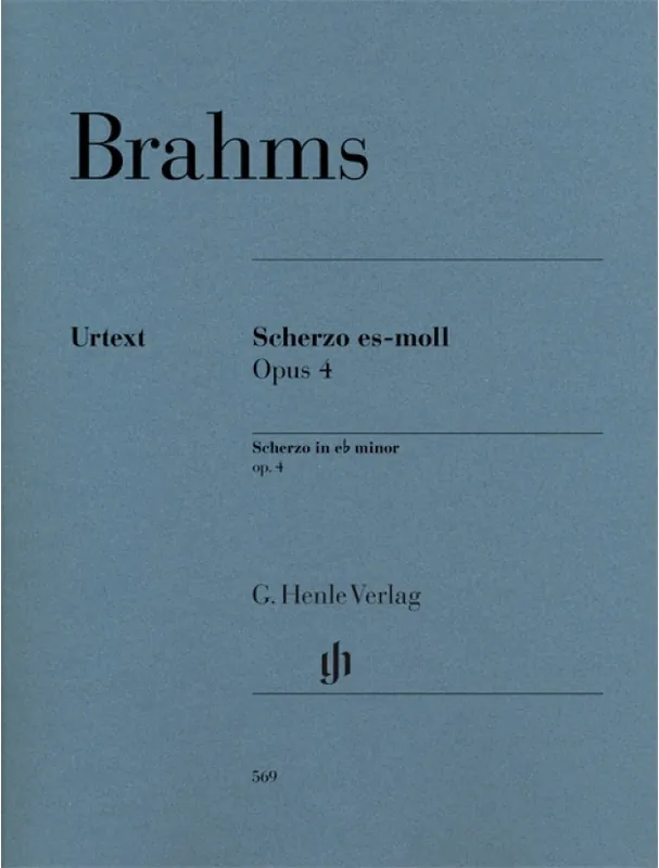 Johannes Brahms Scherzo In E Flat Minor Op.4 (noty na klavír) Rychlé Dodání
