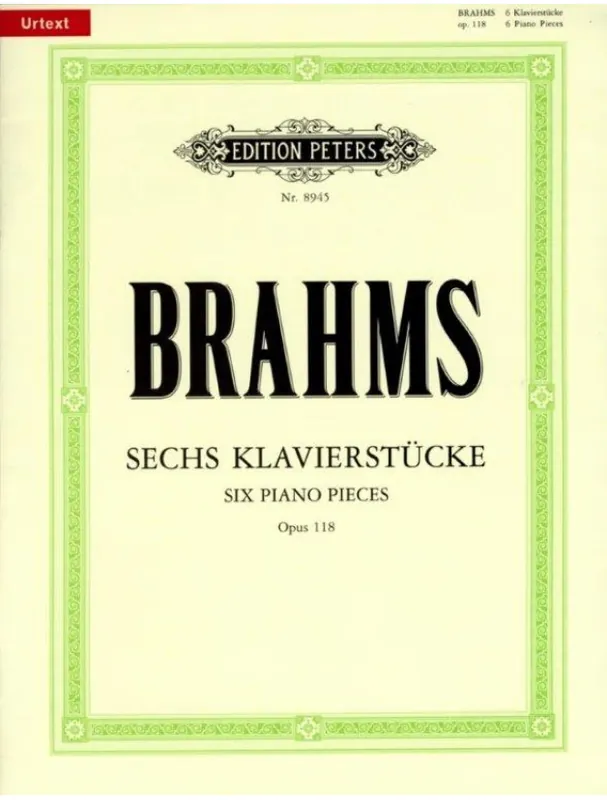 Johannes Brahms Six Piano Pieces Op.118 (noty na klavír) Sleva