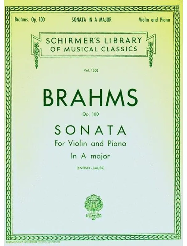 Cenová Bomba Johannes Brahms Sonata In A Major Op.100 (noty na housle, klavír)