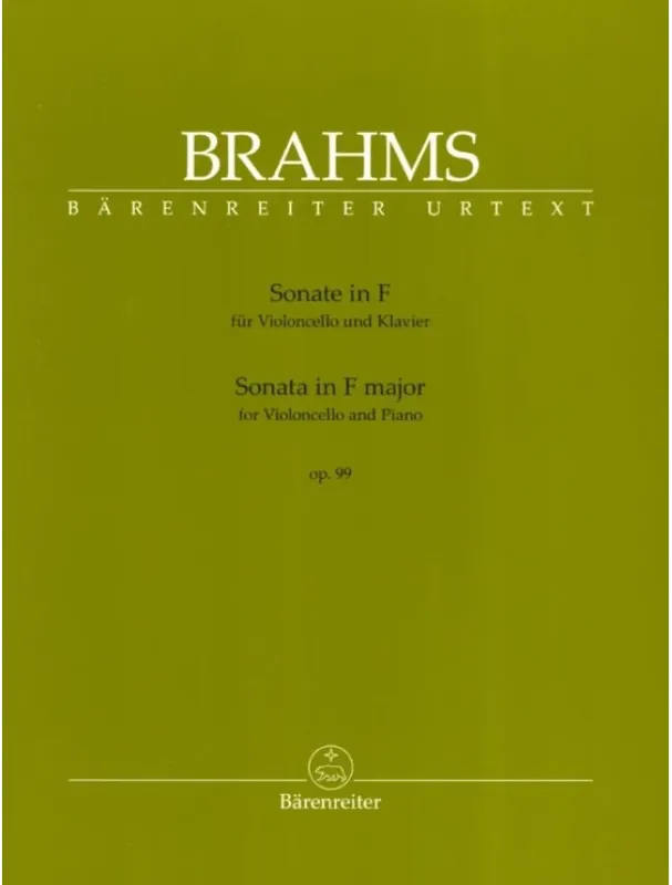 Hit Sezóny Johannes Brahms Sonata in F major op. 99 (noty pro violoncello, klavír)
