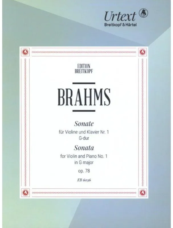 Sezónní Sleva Johannes Brahms Sonate Nr. 1 G-dur op. 78 (noty na housle, klavír)