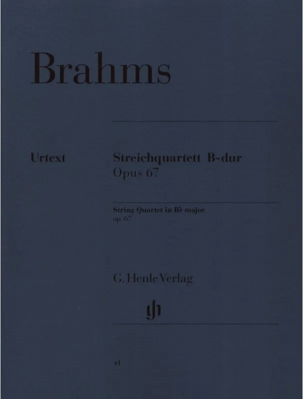 Johannes Brahms String Quartet In B Flat Op.67 (noty pro smyčcový kvartet) Akce