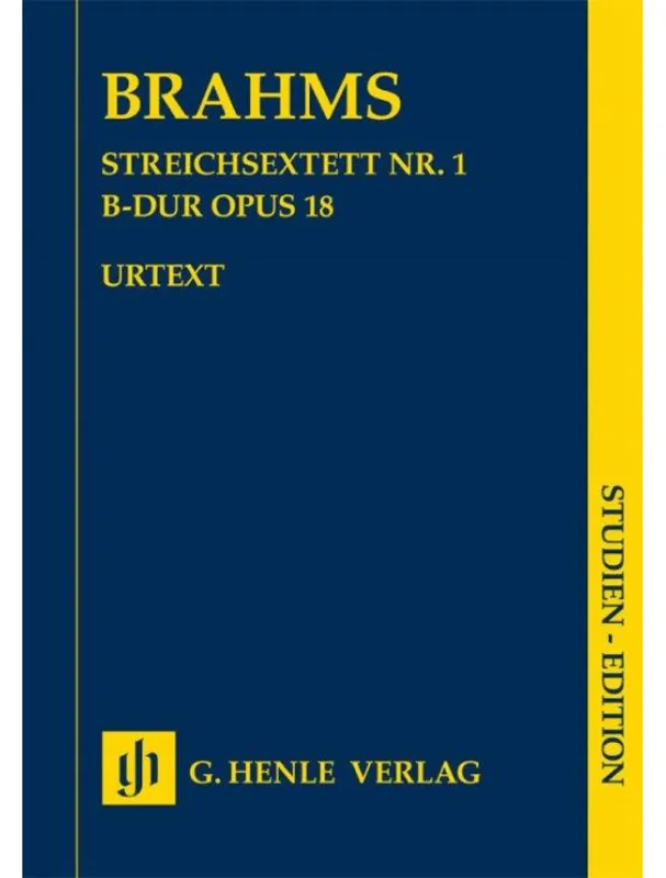 Johannes Brahms String Sextet No. 1 In B Flat Major (noty, partitura) Ověřený