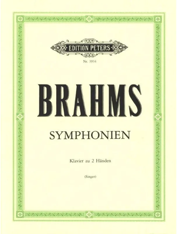 Johannes Brahms Symphonien (noty na klavír) Poslední Šance
