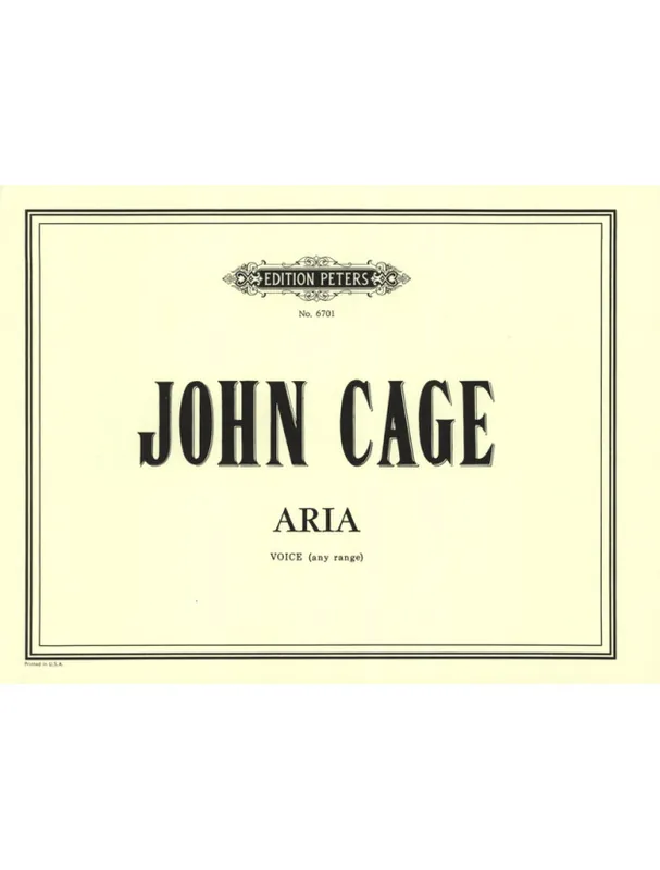 Nejlepší Volba John Cage Aria (noty na zpěv)