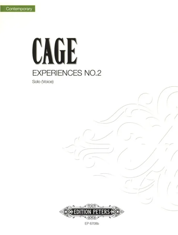 Víkendová Akce John Cage Experiences No.2 (noty na zpěv)