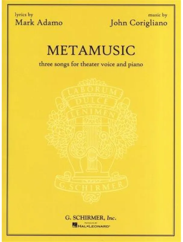 Cenově Výhodný John Corigliano Metamusic - Three Songs For Theater Voice And Piano (noty na zpěv, klavír)