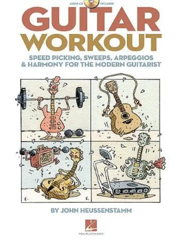 Omezená Nabídka John Heussenstamm Guitar Workout - Speed Picking, Sweeps, Arpeggios And Harmony For The Modern Guitarist (noty, tabulatury na kytaru) (+audio)