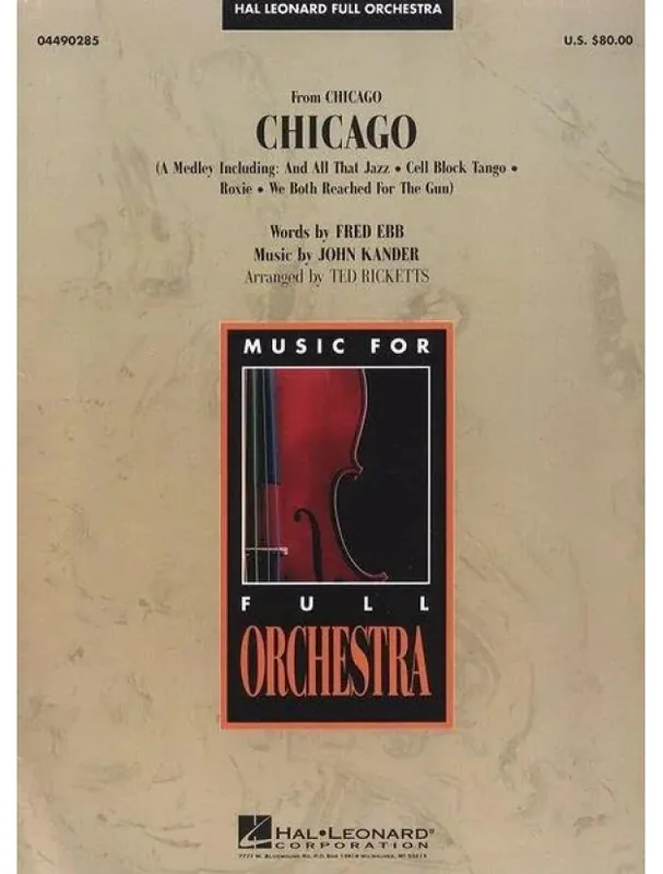 John Kander Chicago (noty pro symfonický orchestr, party, partitura) Levný