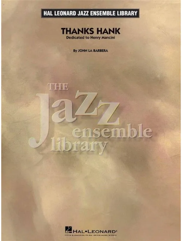 John LaBarbera Thanks Hank (noty pro jazzový orchestr, party, partitura) Must-Have