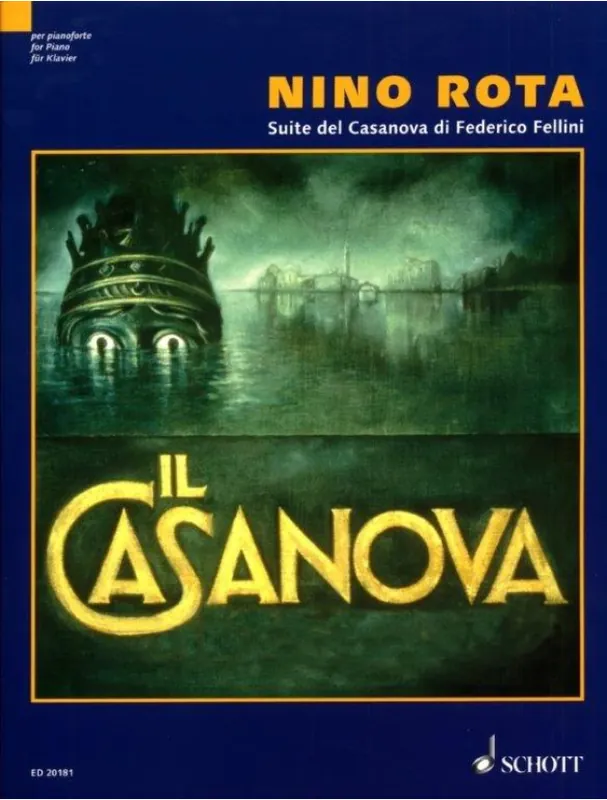Ověřený Nino Rota Suite del Casanova di Federico Fellini (noty na klavír)