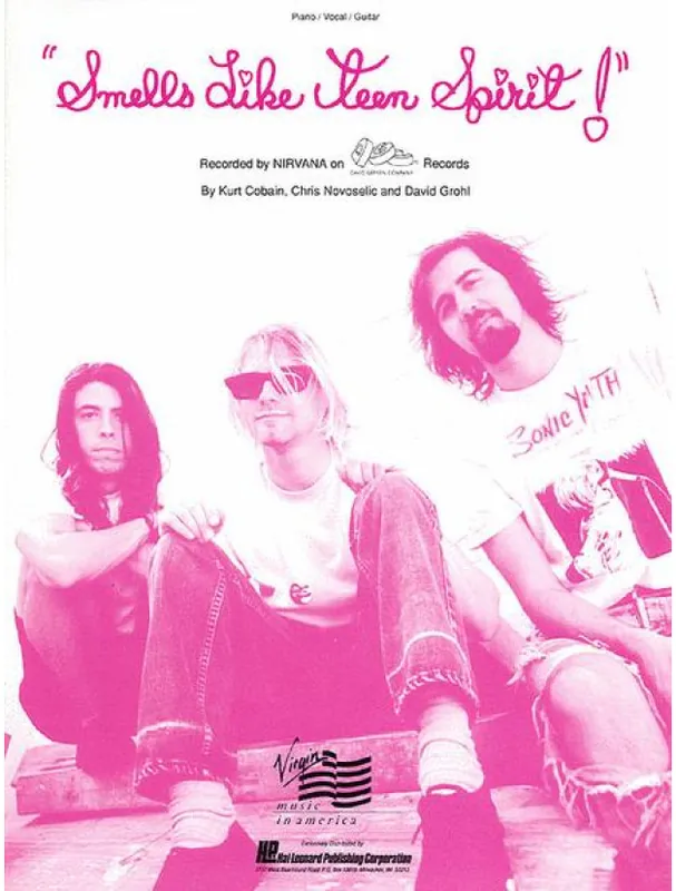 Nirvana Smells Like Teen Spirit (noty na klavír, zpěv, akordy) Tovární Cena