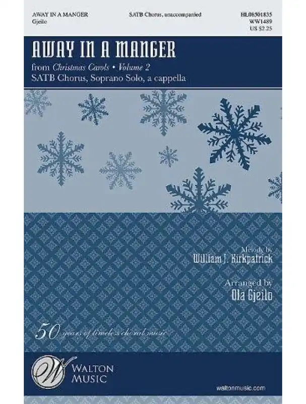 Levný Ola Gjeilo Away In A Manger (noty na sborový zpěv SATB) - SADA 5 ks