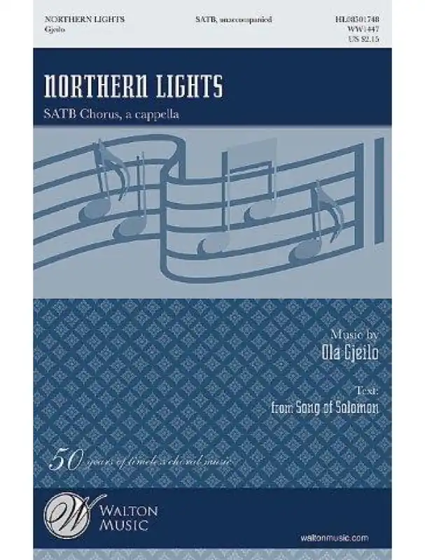 Ověřený Ola Gjeilo Northern Lights (noty na sborový zpěv SATB) - SADA 5 ks