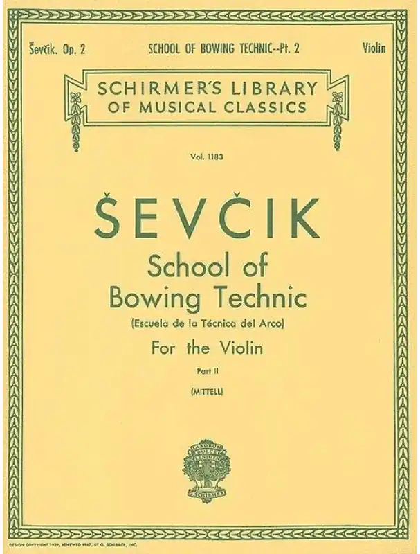 Cenový Hit Otakar Ševčík School of Bowing Technics, Op. 2, Book 2 (noty na housle)