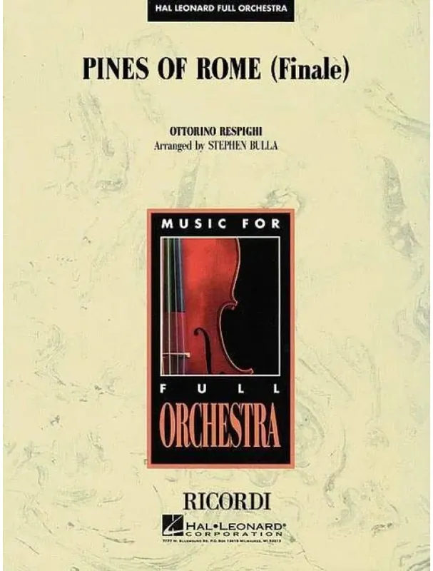 Ottorino Respighi The Pines of Rome - Finale (noty pro symfonický orchestr, party, partitura) Rychlé Dodání