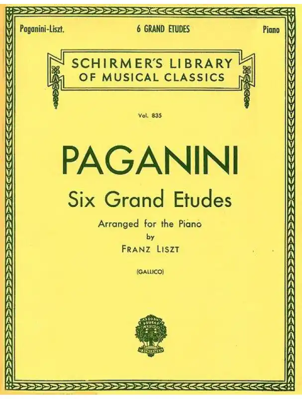 Paganini / Liszt 6 Grand Etudes (noty na klavír) Autentický