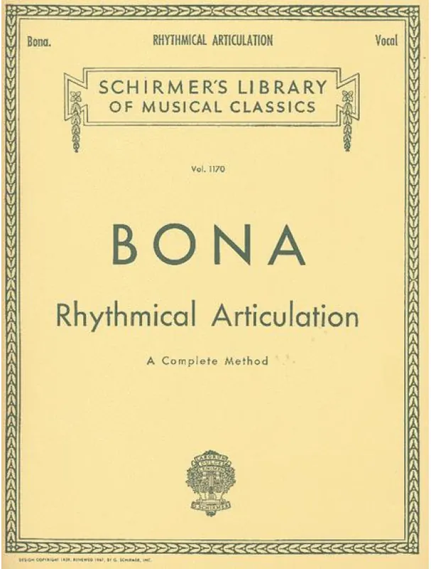 Pasquale Bona Rhythmical Articulation - A Complete Method (noty na zpěv) Víkendová Akce