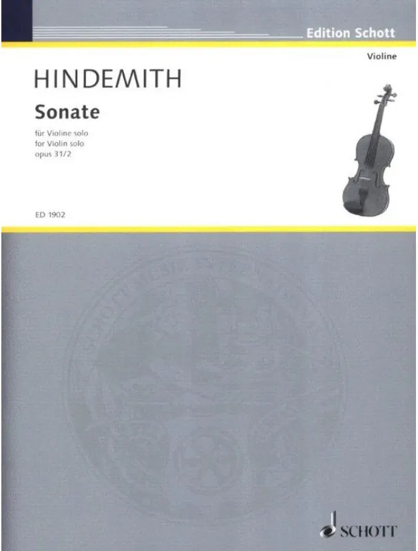 Paul Hindemith Sonate Opus 31/2 (noty na housle) Horká Nabídka