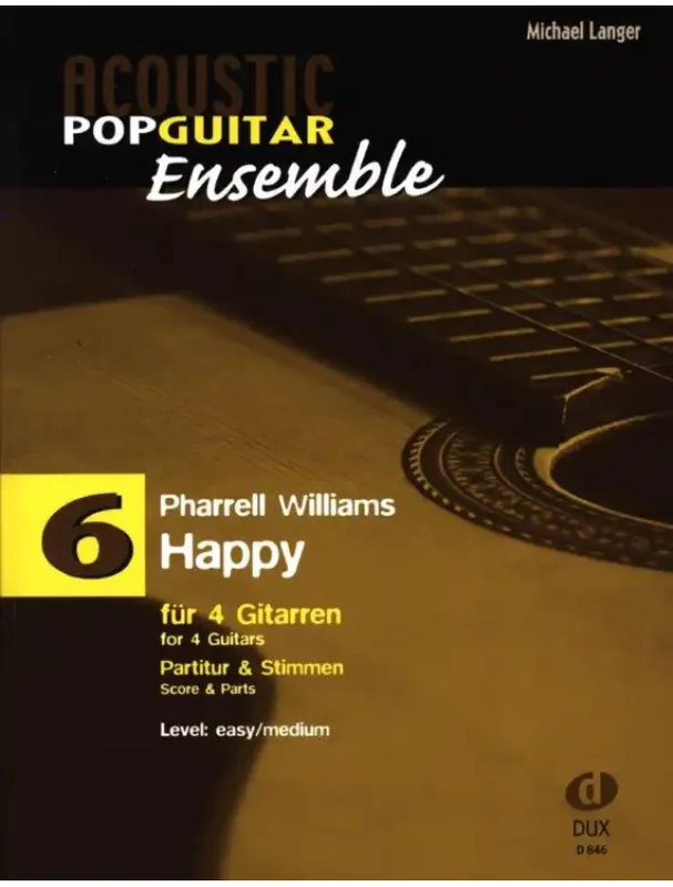 Značkový Pharrell Williams Happy (noty pro kytarový soubor, party, partitura)