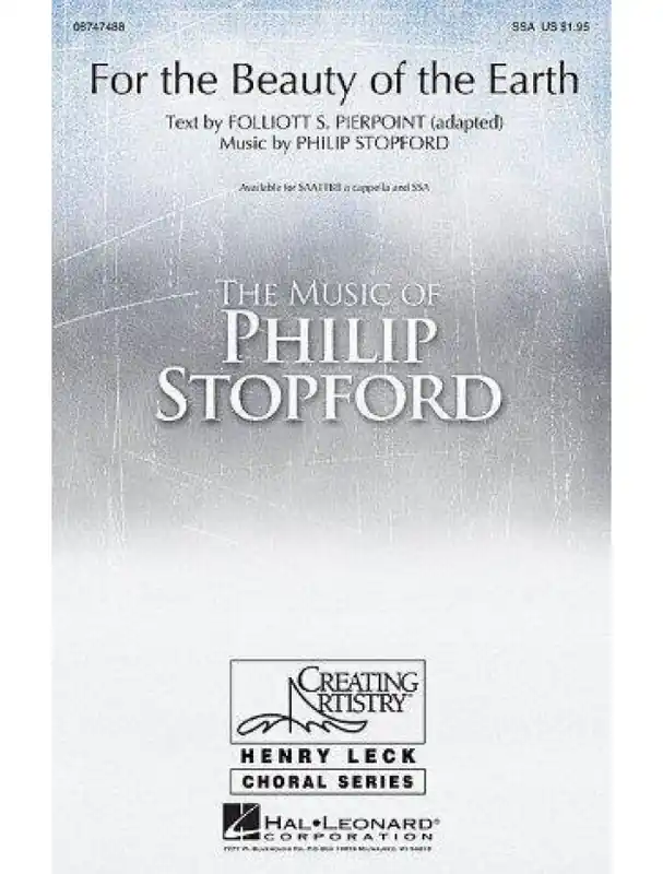 Značkový Philip Stopford For The Beauty Of The Earth (SAATTBB A Cappella) (noty na sborový zpěv SATB) - SADA 5 ks