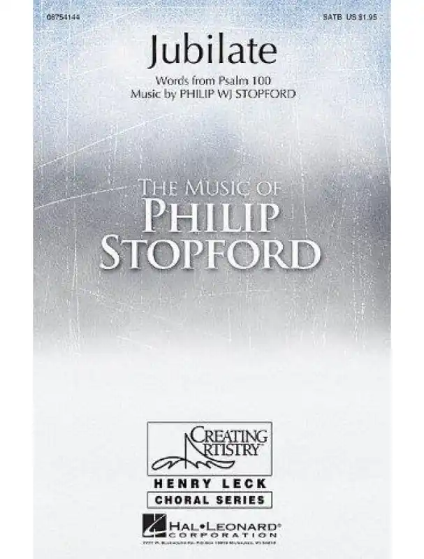 Oblíbený Philip Stopford Jubilate (SATB) (noty na sborový zpěv, varhany) - SADA 5 ks
