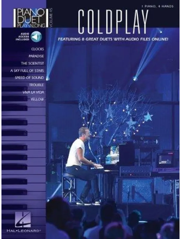 Autentický Piano Duet Play-Along 46 Coldplay (noty na čtyřruční klavír) (+audio)