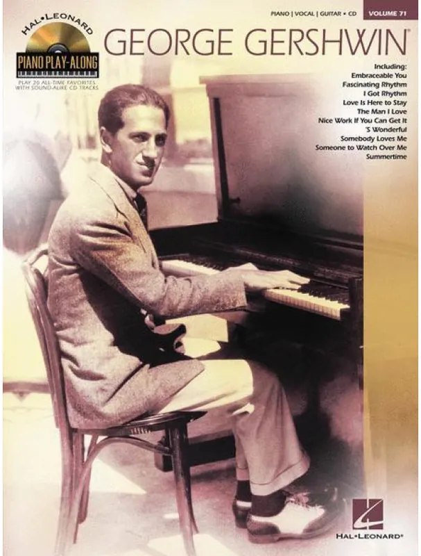 Značkový Piano Play-Along 71 George Gershwin (noty na klavír)(+audio)