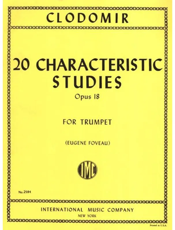 Pierre-Francois Clodomir 20 Characteristic Studies op. 18 - Foveau (noty na trubku) Akční Cena