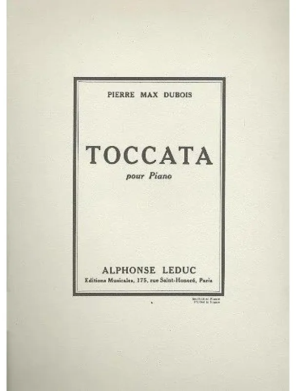Pierre-Max Dubois Toccata (noty na klavír) Objednat Nyní