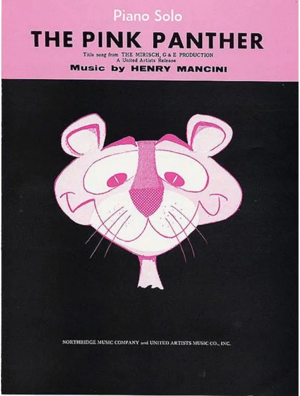 Aktuální Pink Panther / Růžový panter (noty na klavír)