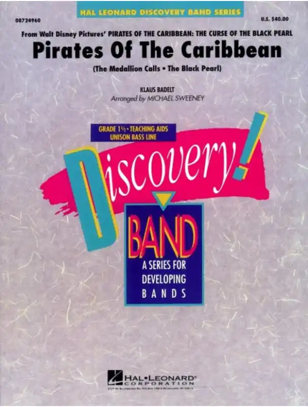 Tovární Cena Pirates of the Caribbean (snadné noty pro koncertní orchestr, party, partitura)