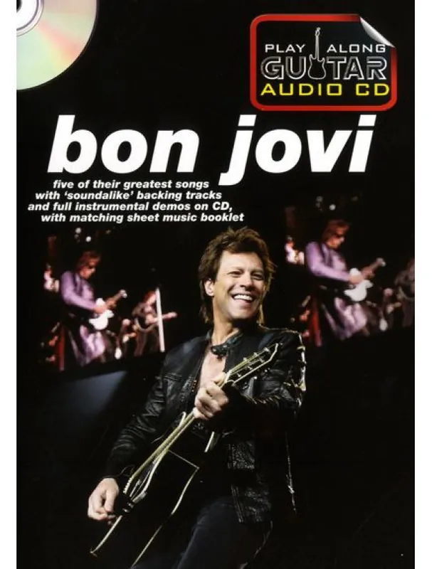 Play Along Guitar Audio CD Bon Jovi (tabulatury, noty, kytara) (+CD) Omezená Nabídka