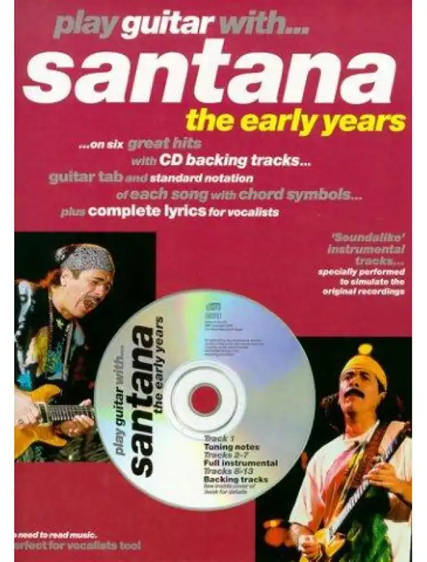 Play Guitar With... Santana - The Early Years (tabulatury, noty, akordy, kytara) (+audio) Must-Have