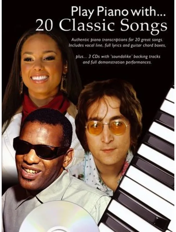 Play Piano With... 20 Classic Songs (noty na klavír, zpěv, akordy) (+audio) Akční Nabídka