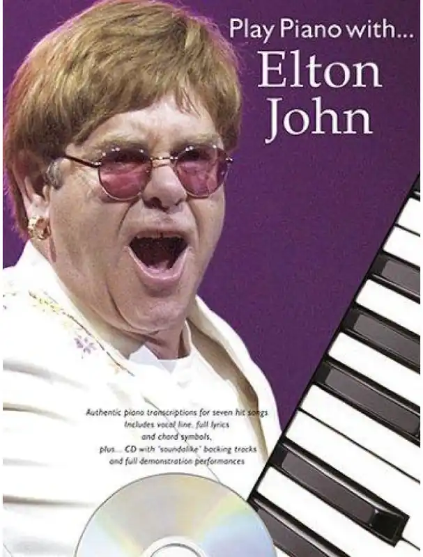 Originální Play Piano With... Elton John (noty na klavír, zpěv, akordyv) (+audio)