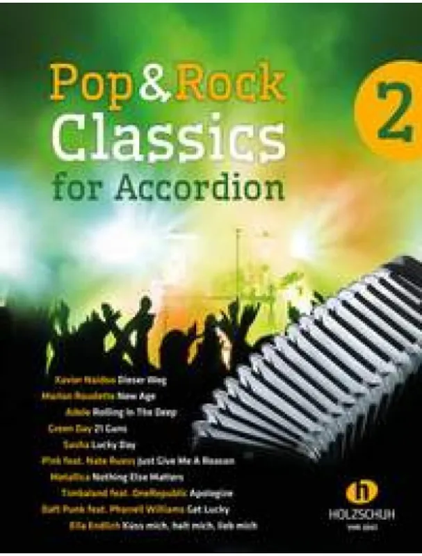 Vrácení Zdarma Pop & Rock Classics 2 (noty na akordeon)