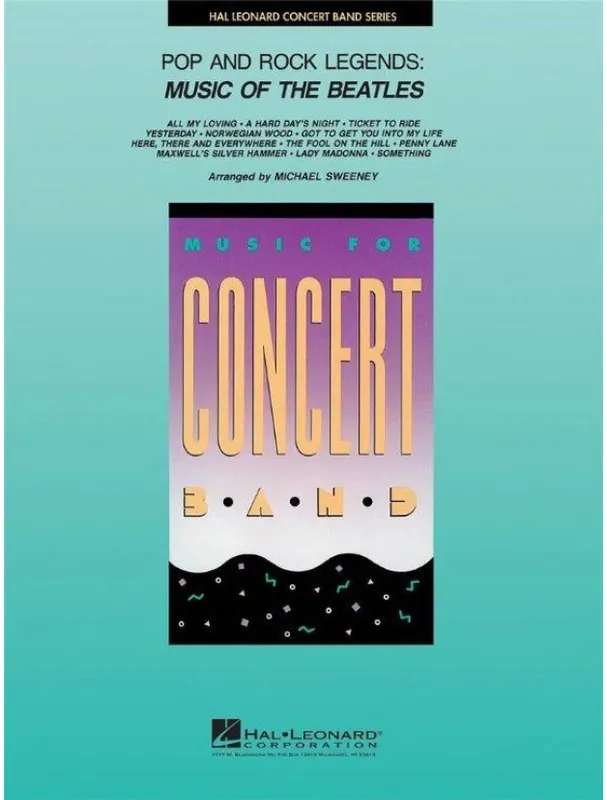 Cenový Hit Pop and Rock Legends Music of the Beatles (noty pro koncertní orchestr, party, partitura)