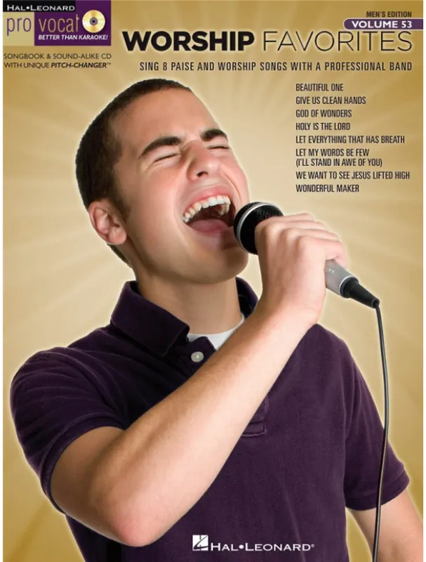 Levný Pro Vocal Men‘s 53 Worship Favorites (noty, melodická linka, akordy) (+audio)