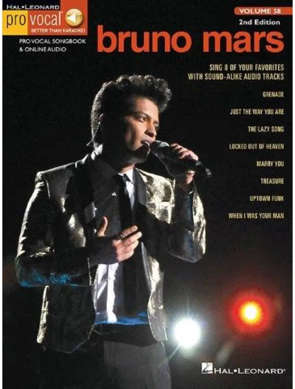 Pro Vocal Men‘s Edition 58 Bruno Mars (noty, melodická linka, akordy) (+audio) Must-Have