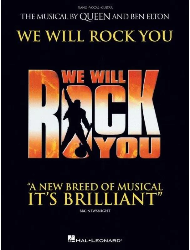 Queen We Will Rock You - The Musical (noty na klavír, zpěv, akordy) Akce