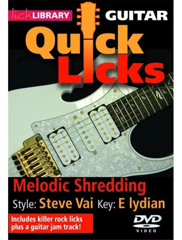 Oblíbený Quick Licks Steve Vai Melodic Shredding (video škola hry na kytaru)