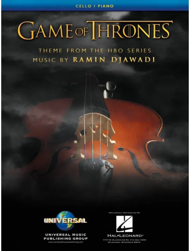 Ramin Djawadi Game of Thrones - Theme (noty na violoncello, klavír) Top Prodej
