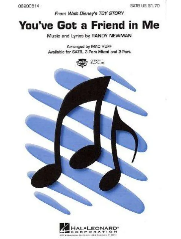 Randy Newman You‘ve Got A Friend In Me (SATB) (noty pro sborový zpěv, klavír) - SADA 5 ks Akční Nabídka